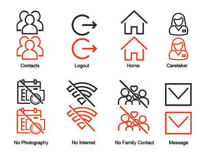 Iconset design flat icon illustration