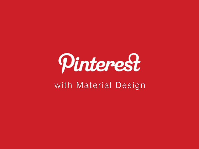 Pinterest with material design. ae after animation concept effect google material design pinterest redesign transition ui ux