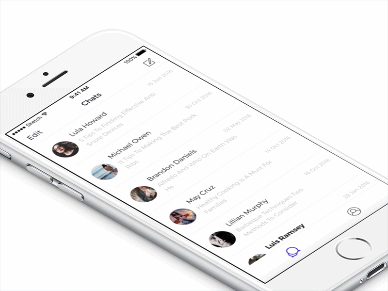 Pull to refresh interaction with principle principleformac principle messages loading pulltorefresh prototype