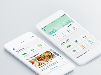 UX and interaction design for Grab app home page