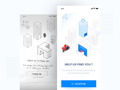 Location Access brand and identity branding concept design delivery deliveryapp design dominos gps illustration location app sketch typography ui ux