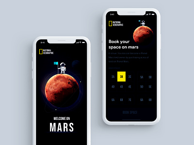 Mars Experience app appdesign booking booking app concept design design dribbble latest ui mars mars experience national geographic planet planet earth space technology ui uidesign uitrends userinterfacedesign ux