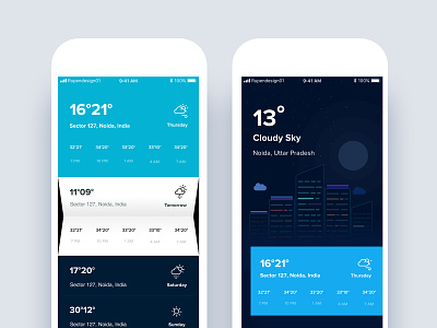 Weather UI app appdesign card layout concept design design illustration typography ui uidesign uitrends userinterface userinterfacedesign ux vector weather weather app weather forecast weather icons weather screen weather ui