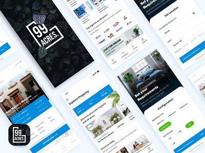 99 Acres ( Concept ) app appdesign brand and identity branding concept design design dribbble home app illustration interaction design property property search rupendesign typography ui uidesign uitrends userinterface userinterfacedesign ux
