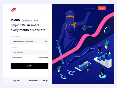 Law Firm Web Login - Concept Design appdesign concept design design dribbble illstration lawfirm login box login design login form login page typography ui uidesign userinterface userinterfacedesign ux web app web app design webapplication weblogin