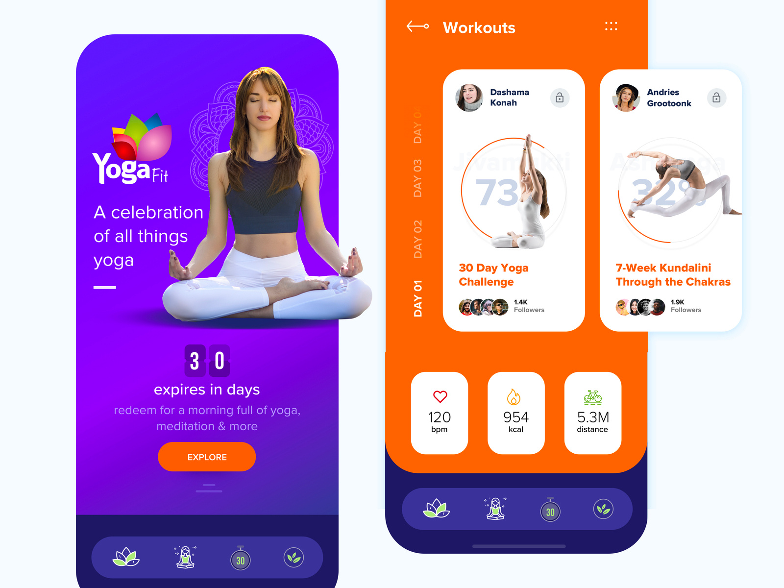 Yoga App Concept by Rupendesign on Dribbble