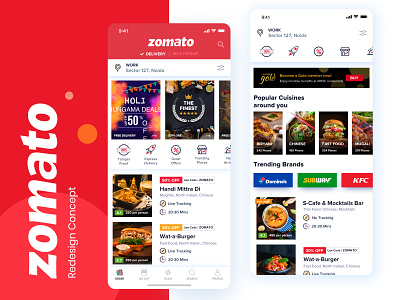 Zomato app appdesign branding delivery design discount food fooddelivery illustraion location logo offers restaurant typography ui uitrends uiux userinterface ux