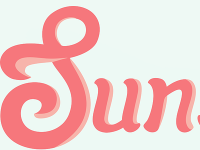Sunshine Preview letter lettering logo retro