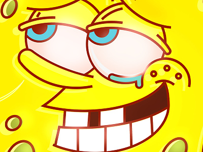 Spongebob is dead and sad Grime Art for @sadeditors by Caleb Van