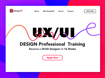 Header Concept - DesignXP Home Page branding design flat icon illustration lettering minimal typography ui ux web website