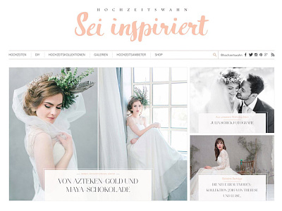 Hochzeitswahn.de clean frontage hochzeitswahn homepage sophisticated web web design website wedding white