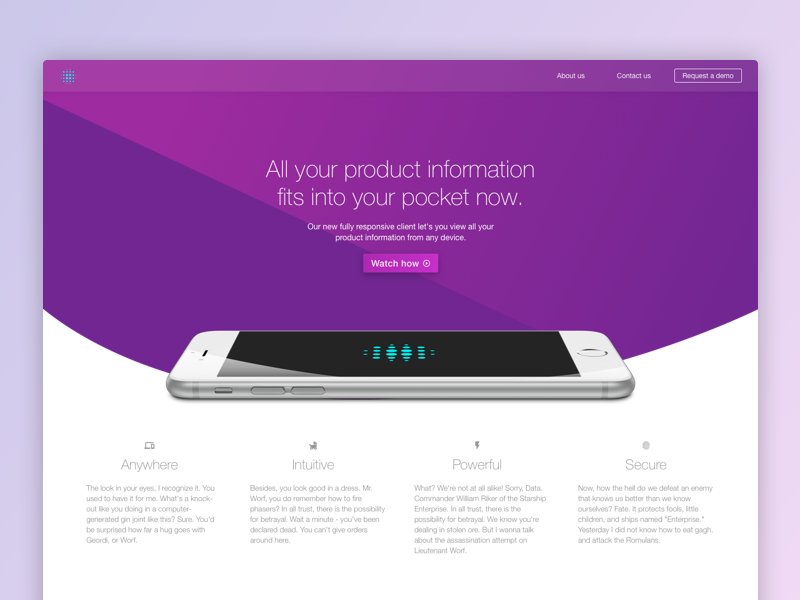 Daily UI #003 - Landing Page usps software vibrant ui 003 dailyui landing page