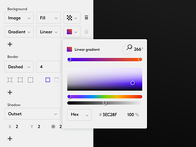 Gradient color picker color picker design editor selector tool ui web