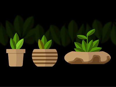 Pot design flat illustration vector