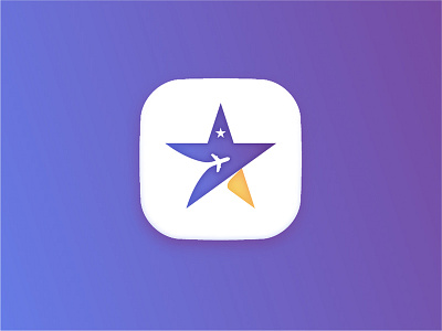 App Icon star + plane - Daily UI #005 005 app dailyui dailyui005 gradient icon plane star