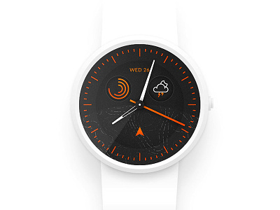 Smart watch design - Daily UI #014 014 android wear apple watch clock daily dailyui moto 360 orange outdoor smart watch sport time ui watch