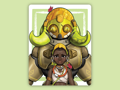 Heroes of Numbani character design digital art fan art fanart game art illustration overwatch portfolio procreate video game