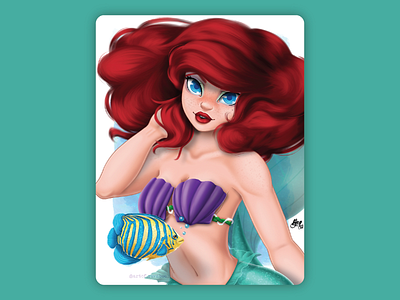 The Little Mermaid cartoon character character design digital art disney fanart illustration ipad pro mermaid portfolio procreate the little mermaid