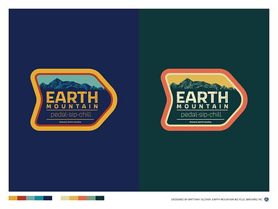 Earth Mountain Bicycle - National Park Logo adobe illustrator bicycle design digital art graphic design logo portfolio vector