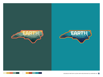 Earth Mountain Bicycle - NC Logo adobe illustrator bicycle branding design digital art graphic design logo portfolio vector