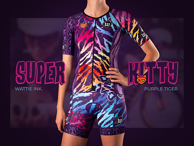 Super Kitty | Wattie Ink. apparel design design fashion logo design portfolio sportswear triathlon