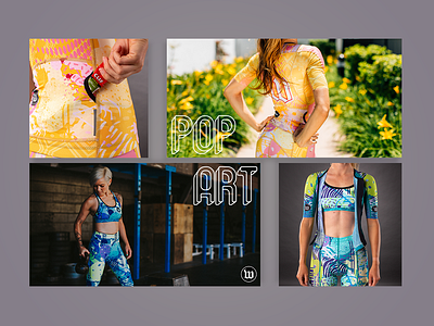 Pop Art | Wattie Ink. apparel design fashion graphic design pattern design pop art portfolio sportswear triathlon womens fashion