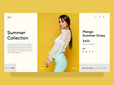 Fashion E-commerce Website amazon apparel application commerce dress fashion flipkart girls illustration minimal minimalistic shopping ui ux yellow