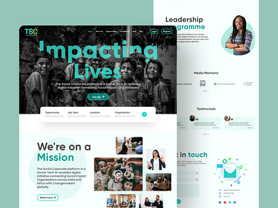 Home Page | The Social Corporate children design home home page interaction design ngo the social corporate ui uiux ux web development website website design website redesign