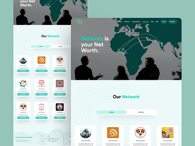 Network page | The Social Corporate graphic design simple ui ux web design website design website redesign