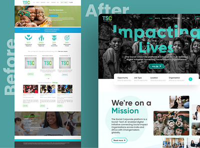 Before and After | The Social Corporate before and after design minimal ui ux website design website redesign