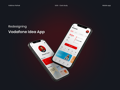 UX Case Study | Vodafone Idea App Redesign appui design minimal mobile ui ux website design website redesign