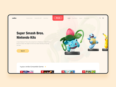 amiibo web design. For Pokemon