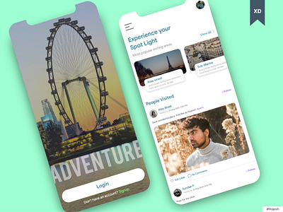 Adventure UI - 2020 adobe illustrator cc figma illustration mockup ui ui design uiux ux xd xd design