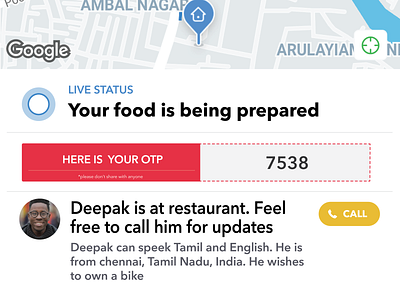 Zomato Application OTP Access design