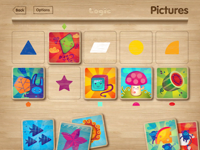 Logic - iPad children game application children custom design game interactive ios ipad mobile ui
