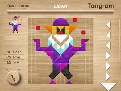 Tangramm Puzzles - iPad board game application children custom design game interactive ios ipad mobile ui