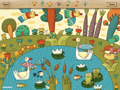 Peekaboo - hide&seek iPad children game application children custom design game interactive ios ipad mobile ui