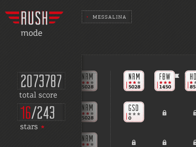The FRM - rush mode screen apple game ipad iphone mobile production ui ux