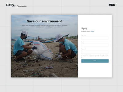 Daily UI - Sign Up - ( #001 )