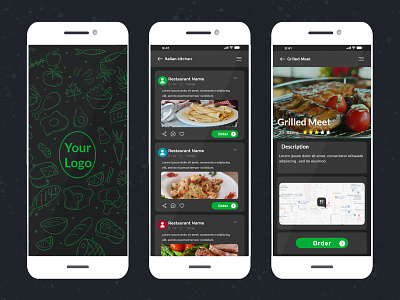 UX Food Screens - Rate Me in the comments from 1 to 10 adobe xd adobexd dark mode food food app mobile design photoshop ui ux uiux ux uxdesign