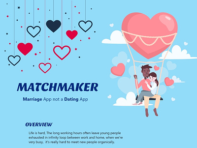 Case study: Matchmaker, Marriage not a dating App adobe xd dating app ux uxdesign