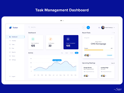 Task Management Dashboard branding colourfull design flat illustration logo management task tracking typography ui ux vector