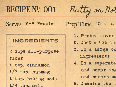 Vintage Recipe