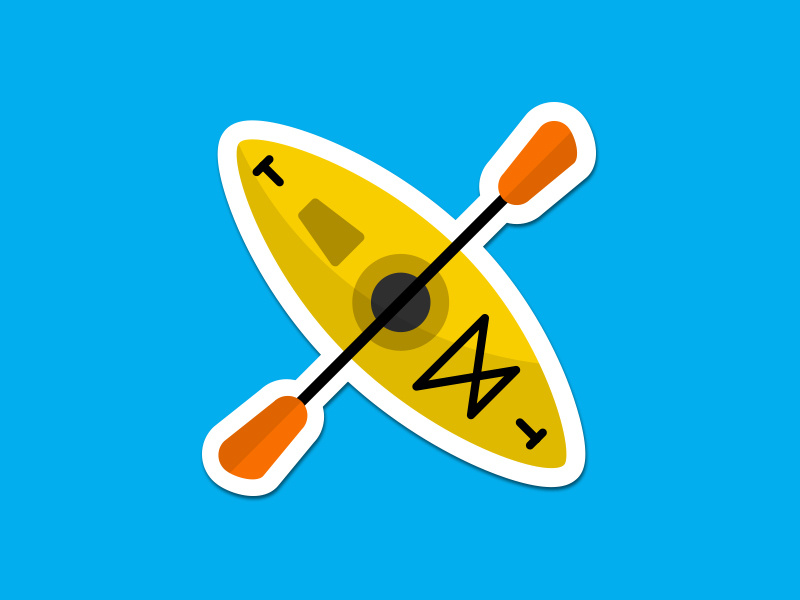 Kayakin' kayak summer sticker