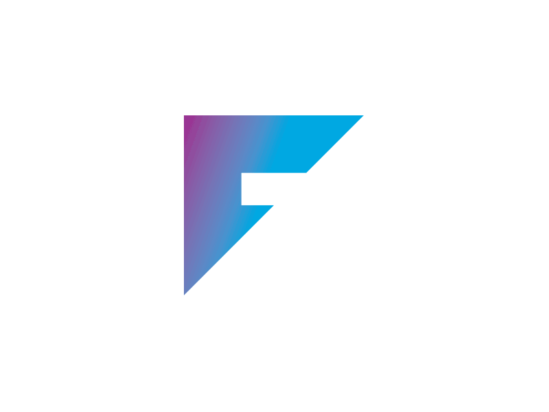 F + Vx + W gradient lettering logo mark shape