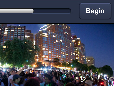 Begin button city iphone progress bar