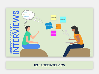 UX - User Interviews adobe illustration adobe illustrator design flat interviews material understanding user ux vector