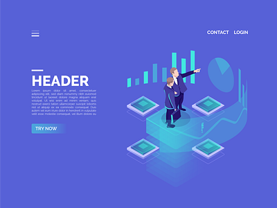 Business Landing Page adobe illustration design flat illustration landing page typography ui ux design ui ux uipractice ux vector