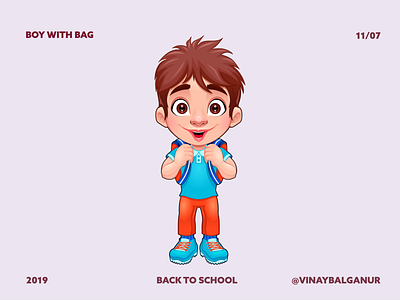 Boy with Bag - Back to School