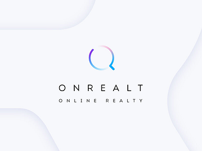 ONREALT Logo bright clean light logo mobile onrealt photoshop realtor realty